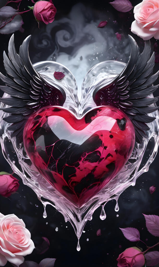 a black and red fish