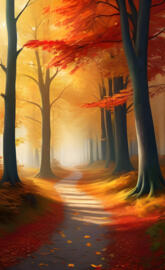 Golden Path: A Journey Through Autumn's Embrace