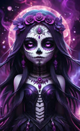 purple gothic girl