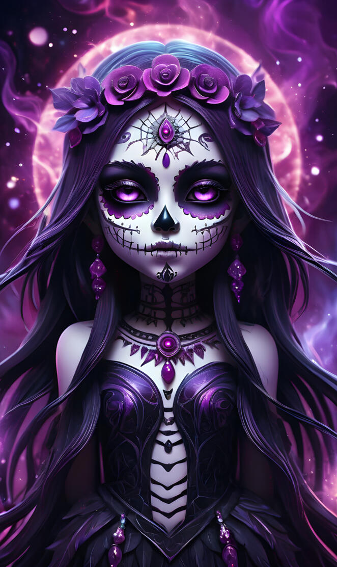 purple gothic girl
