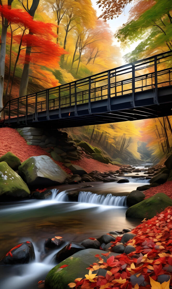 a bridge over a river