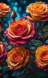 acrylic ink art photo roses