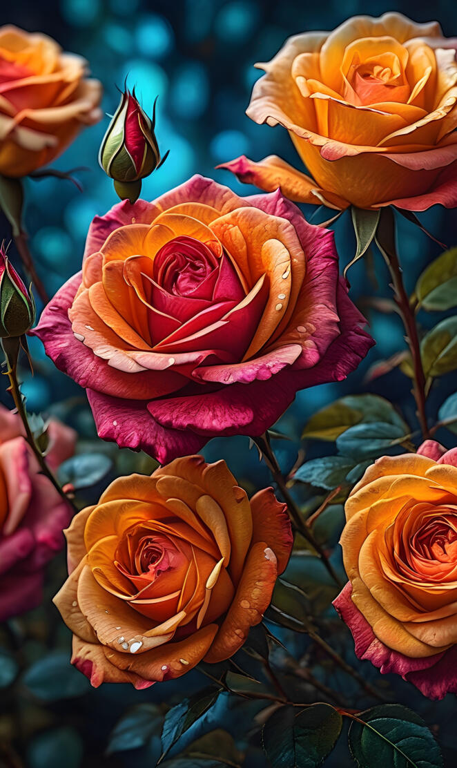 acrylic ink art photo roses