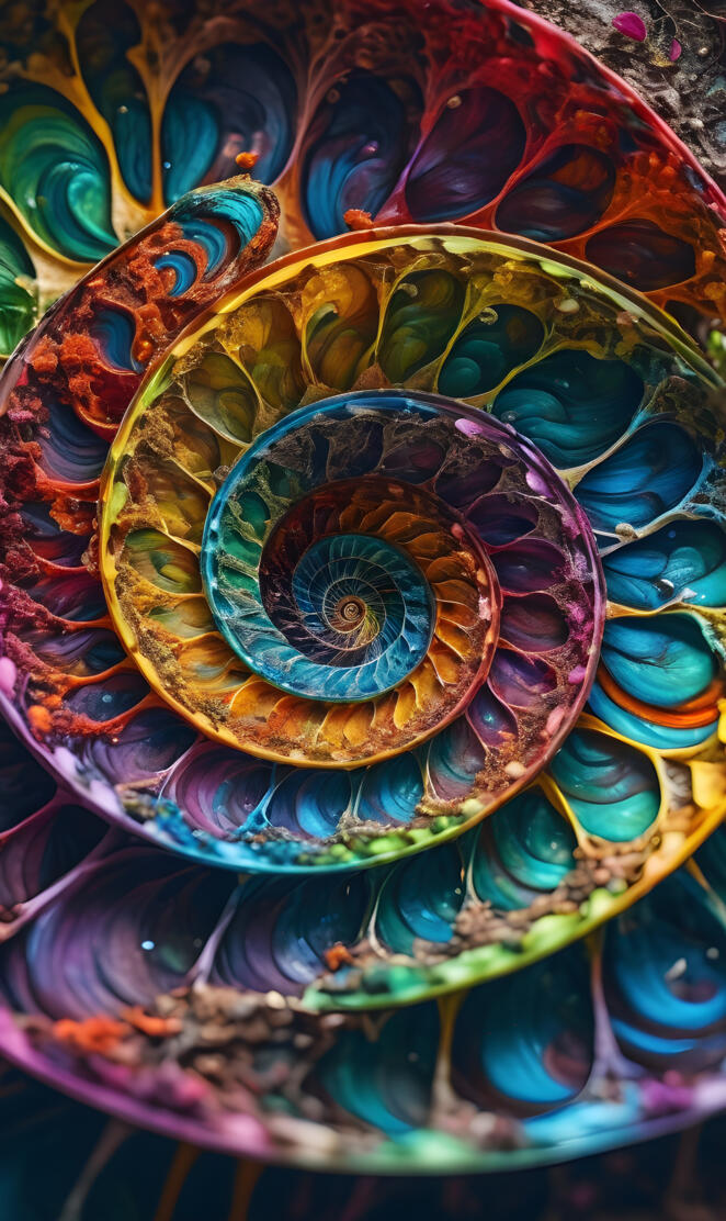 multicolored spiral