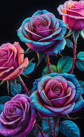 synthwave fibonacci roses