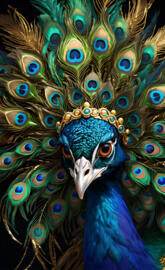 Mardi Gras, peacock