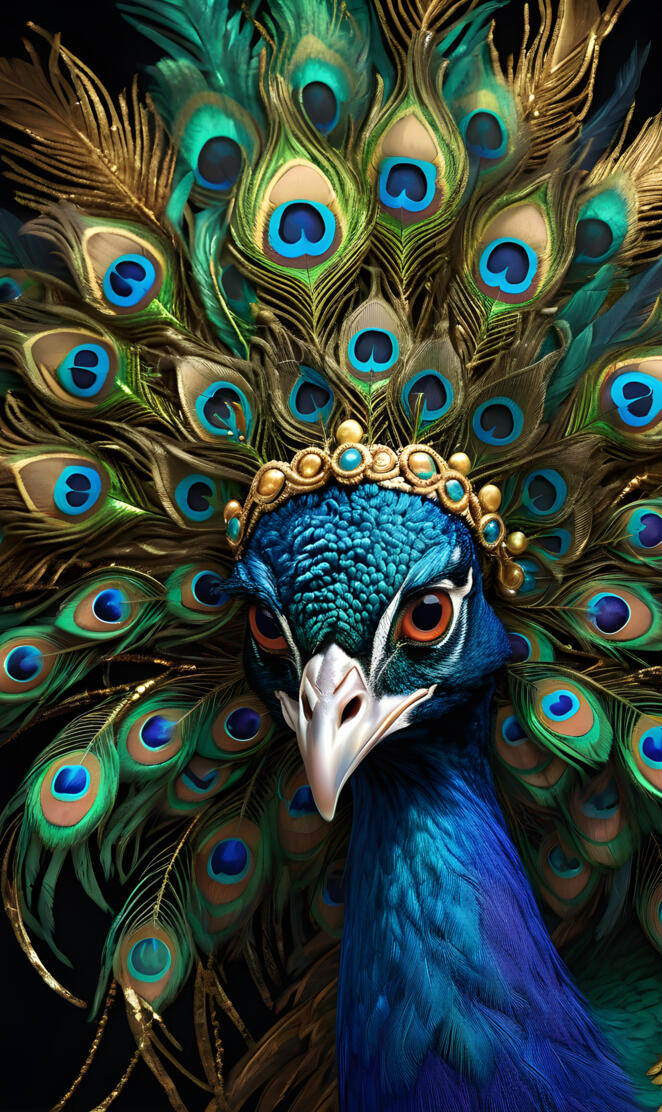 Mardi Gras, peacock