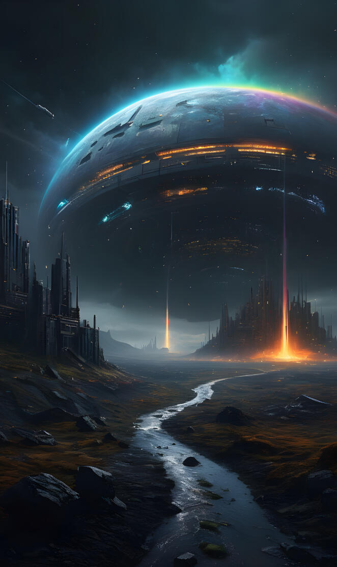 Dark orbiting space station