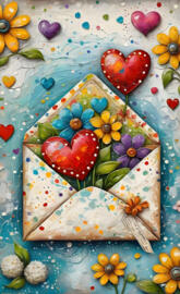 a painting of a flower