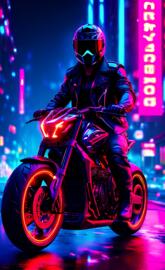 Neon Bike Wallpaper