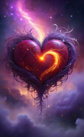 Feathery Romantic Heart