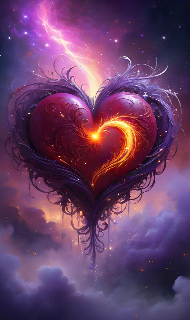 Feathery Romantic Heart