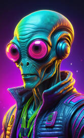 synthesized alien dude
