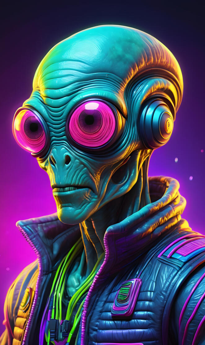 synthesized alien dude