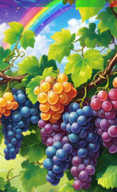 a bunch of grapes on a vine