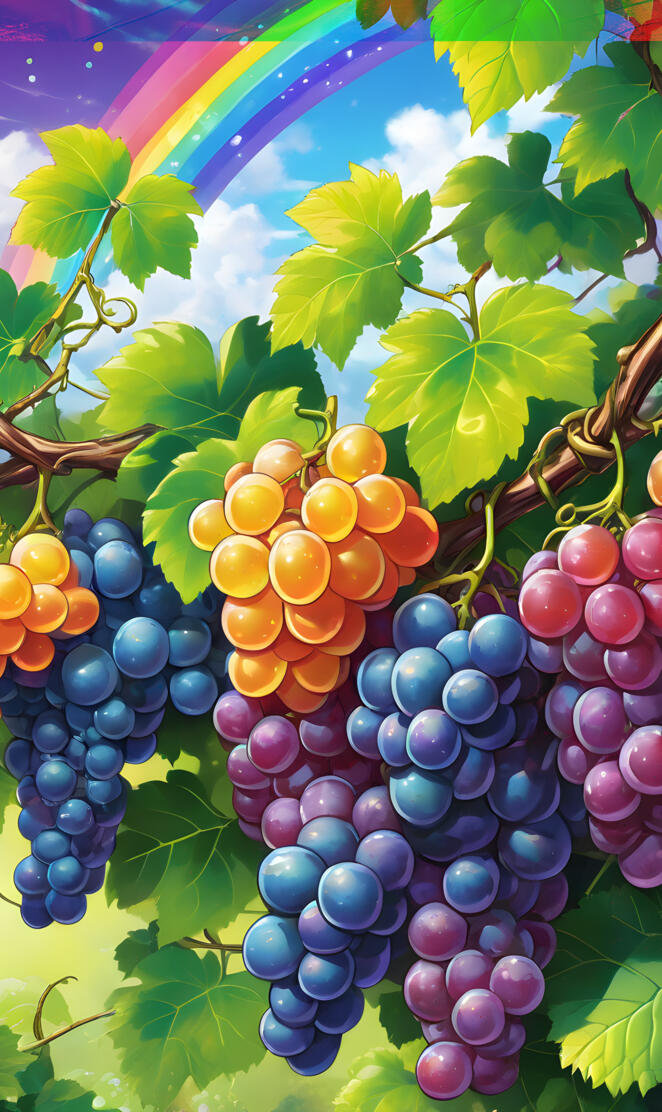 a bunch of grapes on a vine