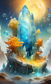 underwater crystal clusters