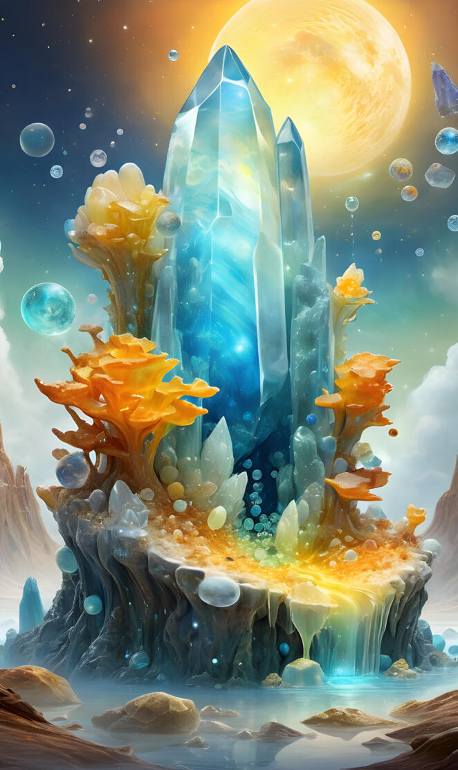 underwater crystal clusters