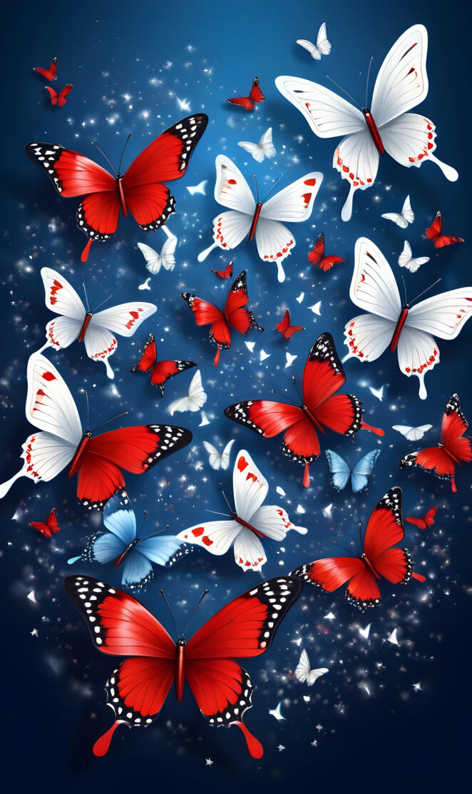 Patriotic butterflies