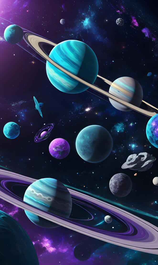 a group of planets and stars