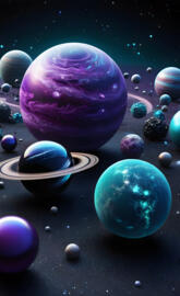 a group of colorful balls