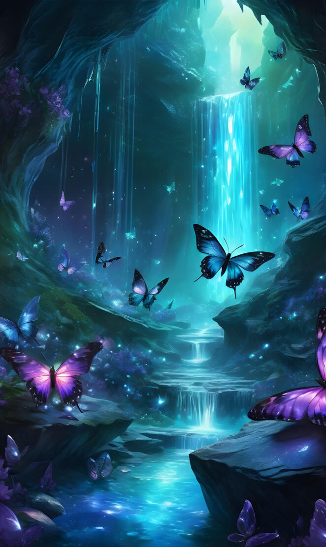 Crystal Cave Waterfall