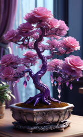 Rose Bonsai Crystal decor