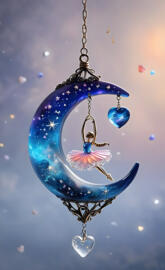 a blue and gold necklace