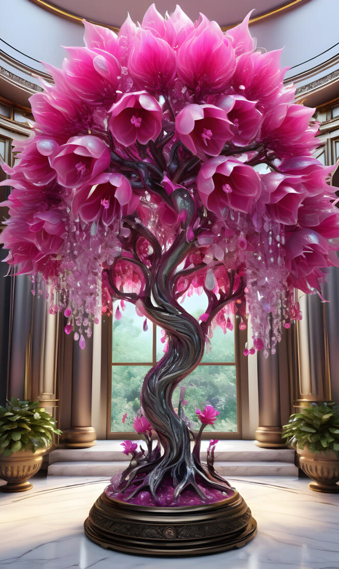 Dripping Fuchsia Crystals