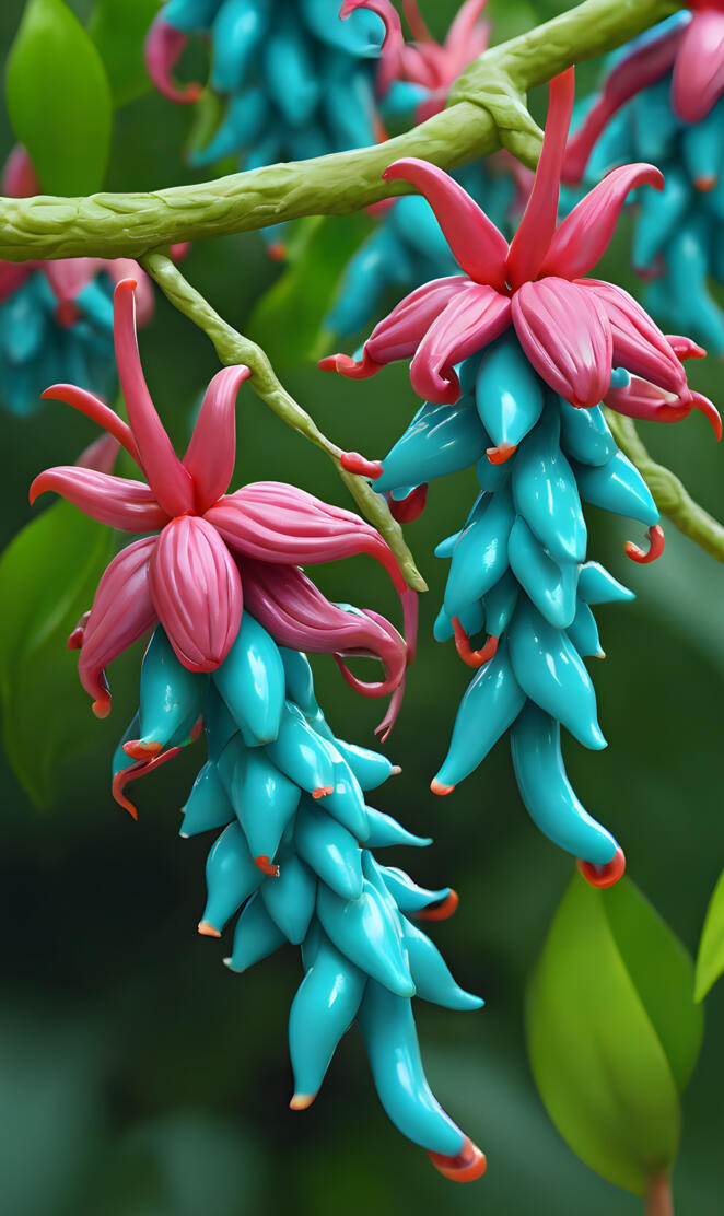 Jade Vine (Strongylodon macrobotrys)
The Jade Vine is a rare, breathta