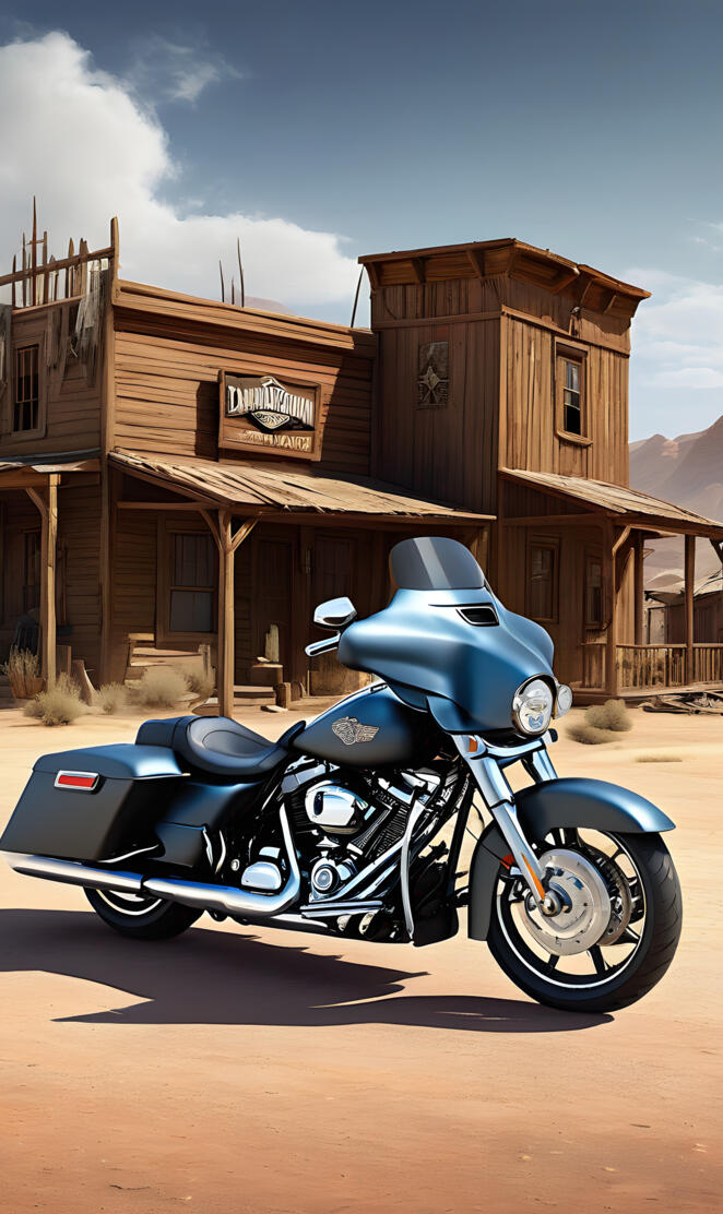 06 Street Glide Western Scene