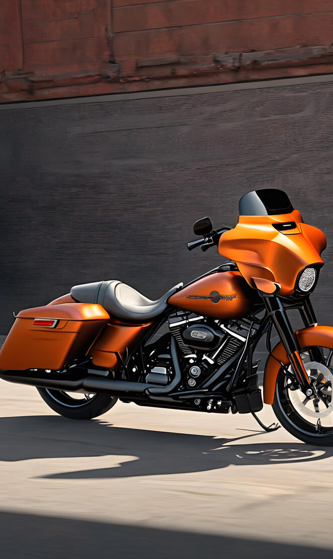 street glide parked on the street