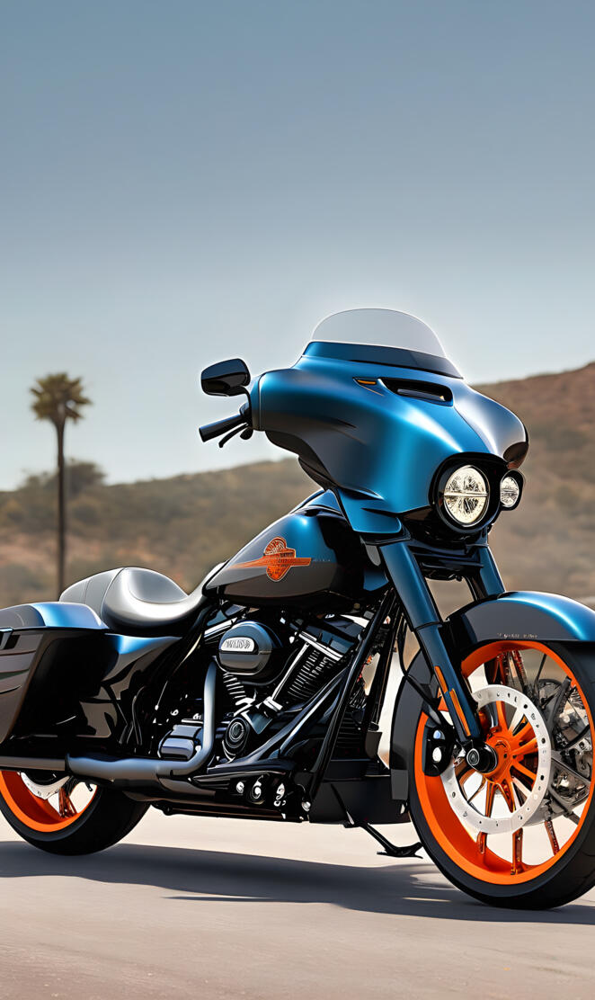 street glide parked at the meet