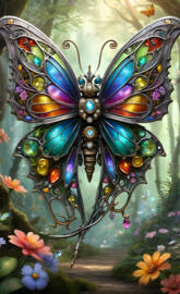 a colorful butterfly with wings