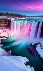 Niagara Falls Canada winter festival lights