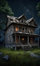 Haunted Home Cresent Glow