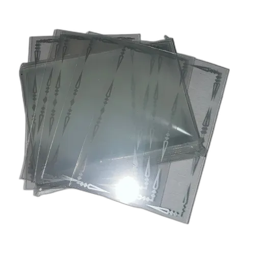 1x Sobre Forro Transparente Borde plateado