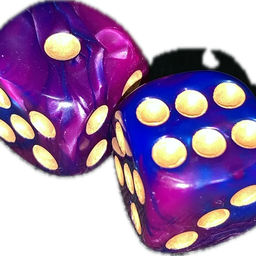 2x Dados azul-morado