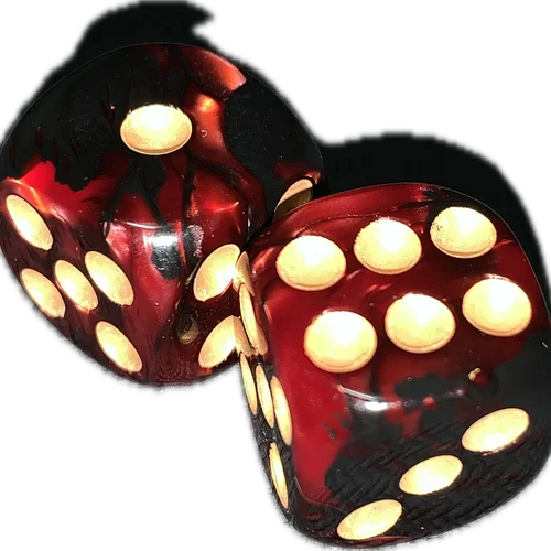 2x Dados rojo-negro