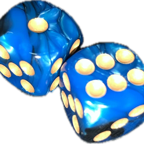 2x Dados azul-negro
