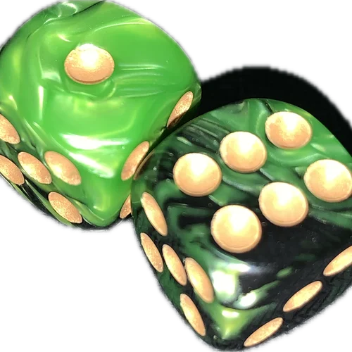 2x Dados negro-verde