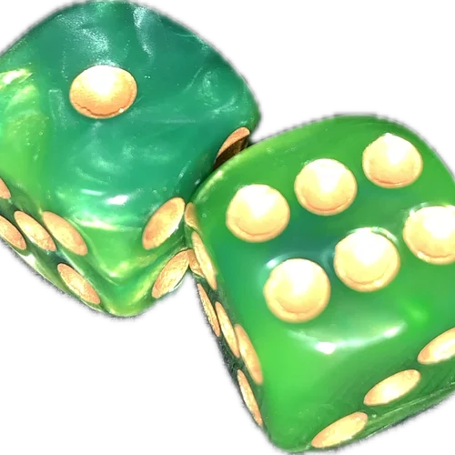 2x Dados verdes claro