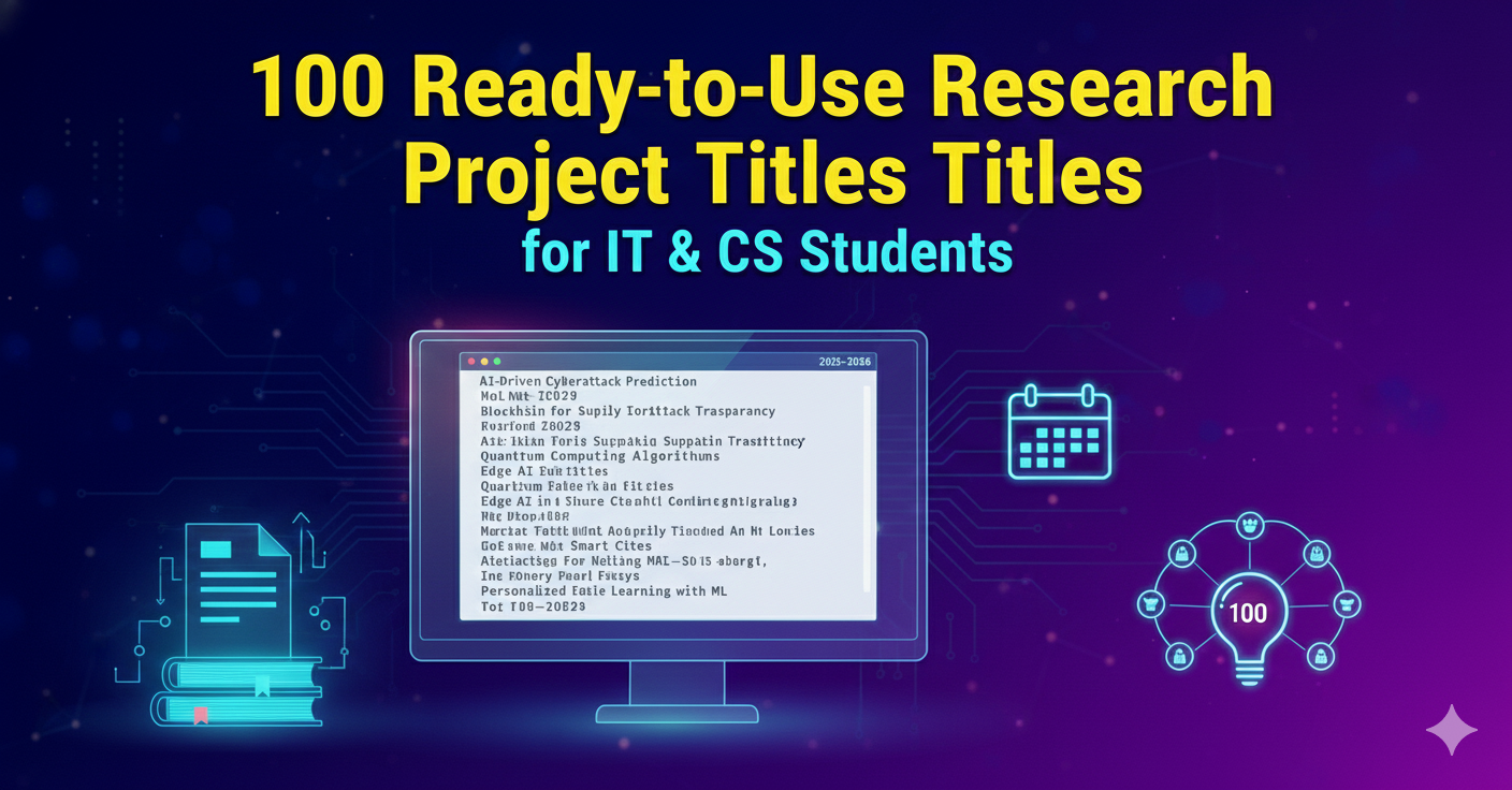 100 Ready-to-Use Research Project Titles for IT & CS Students (2025–2026)