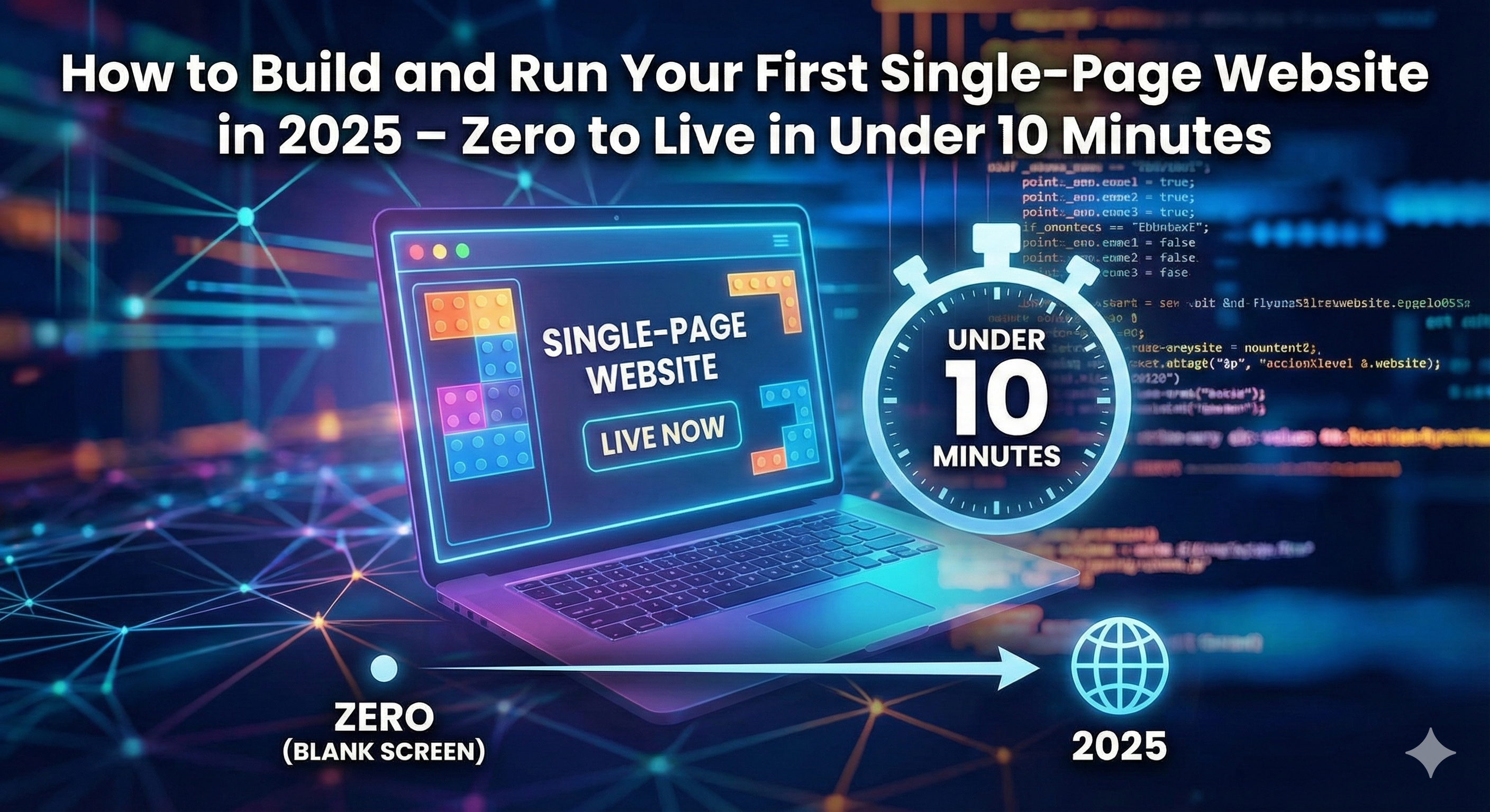 How to Build and Run Your First Single-Page Website in 2025 – Zero to Live in Under 10 Minutes